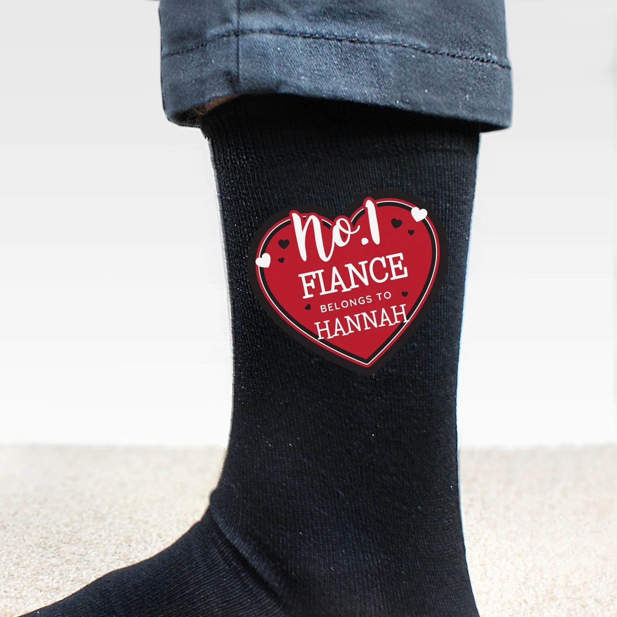 Personalised Hearts No.1 Men's Socks