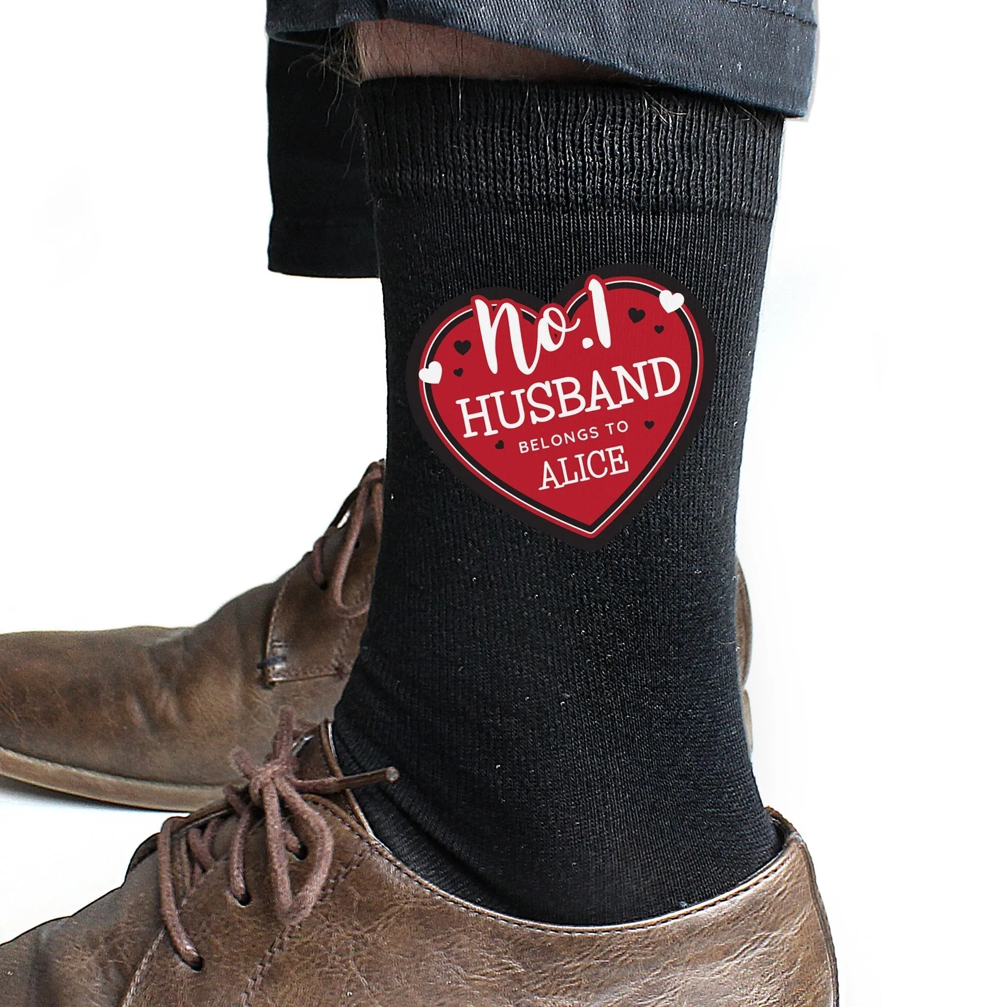 Personalised Hearts No.1 Men's Socks