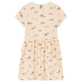 Petit Bateau Child Dress Cream With Desert Print