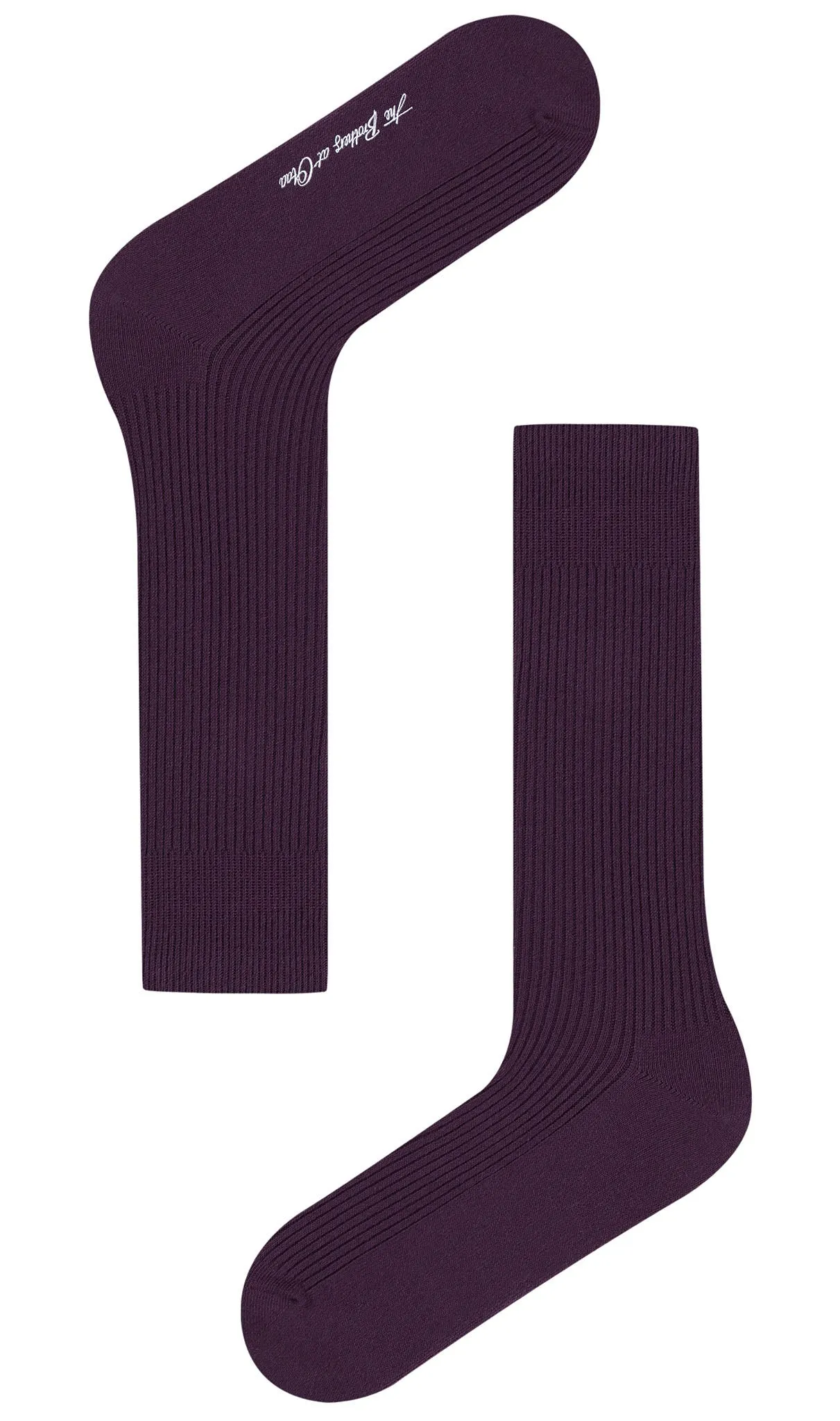 Plum Purple Ribbed Socks