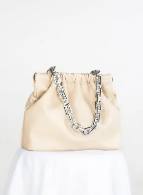 Pouch Bag With Metal Chain