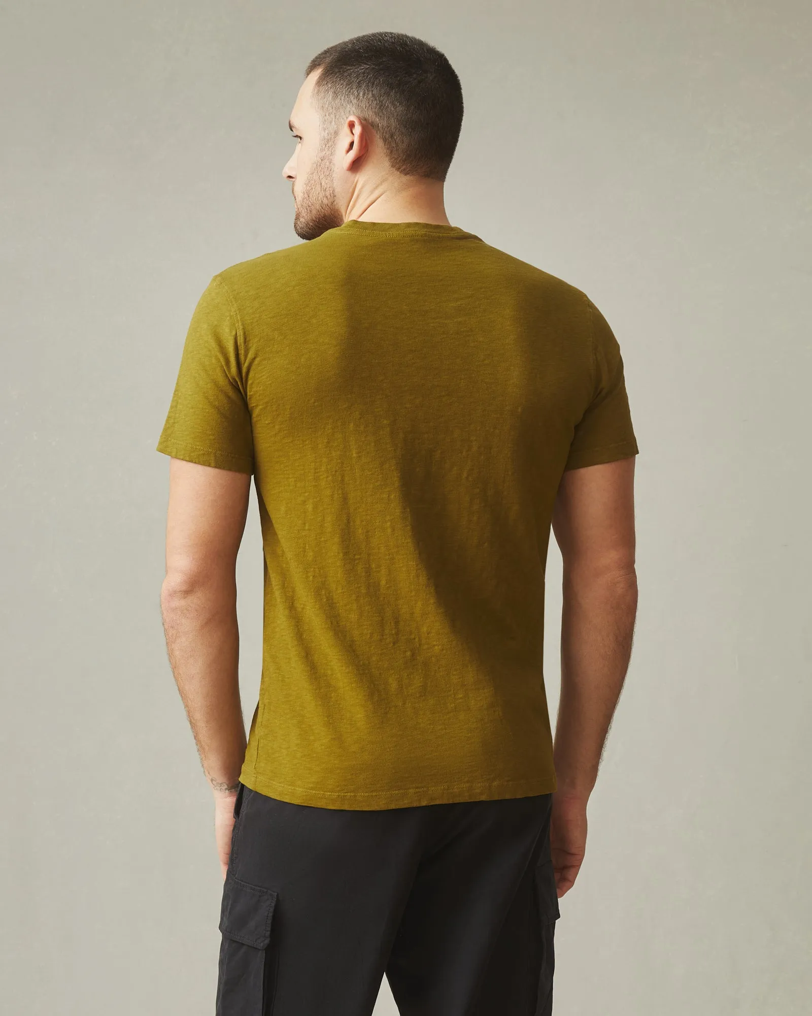 Premium Slub V-Neck Tee - Fir Green