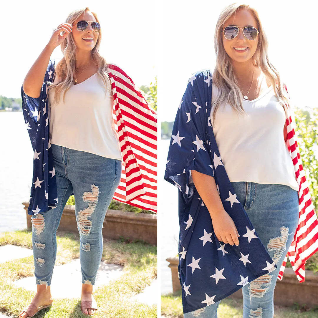 Right About It Kimono, Navy