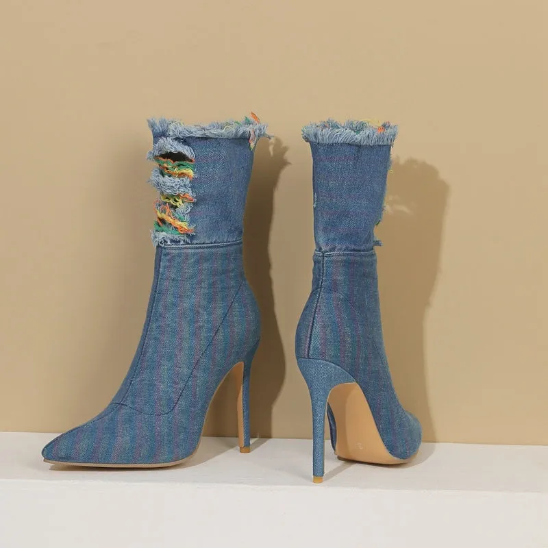 Rizzie Denim High Heels