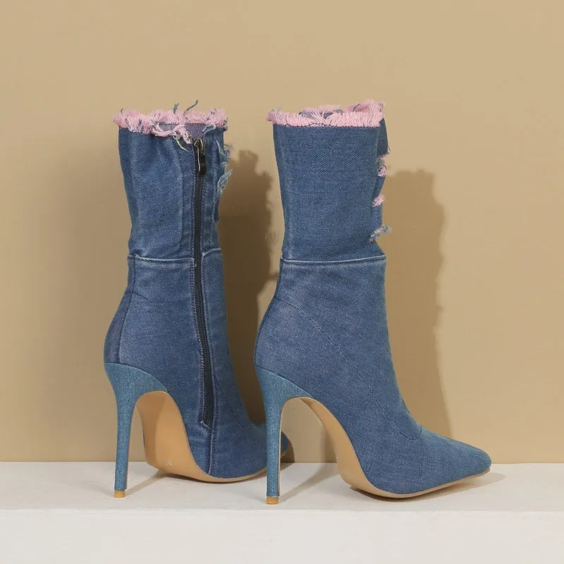 Rizzie Denim High Heels