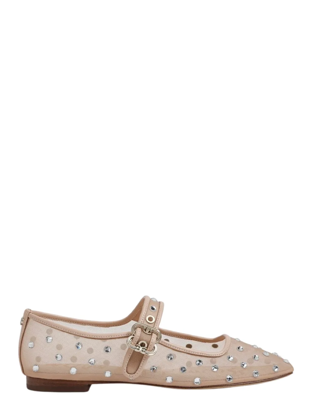 Sam Edelman Michaela Shine Mary Jane Flats in Vintage Pink