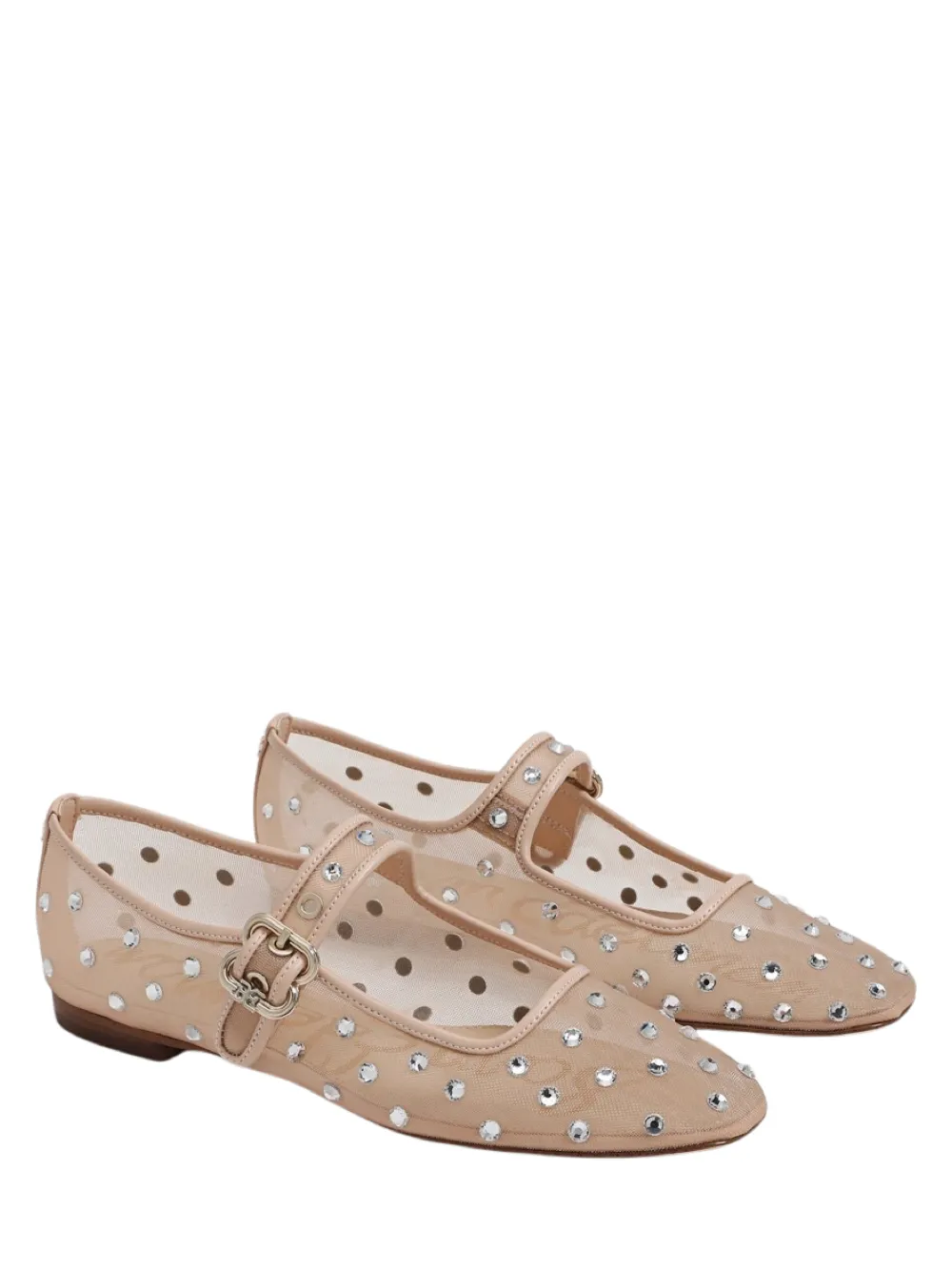 Sam Edelman Michaela Shine Mary Jane Flats in Vintage Pink