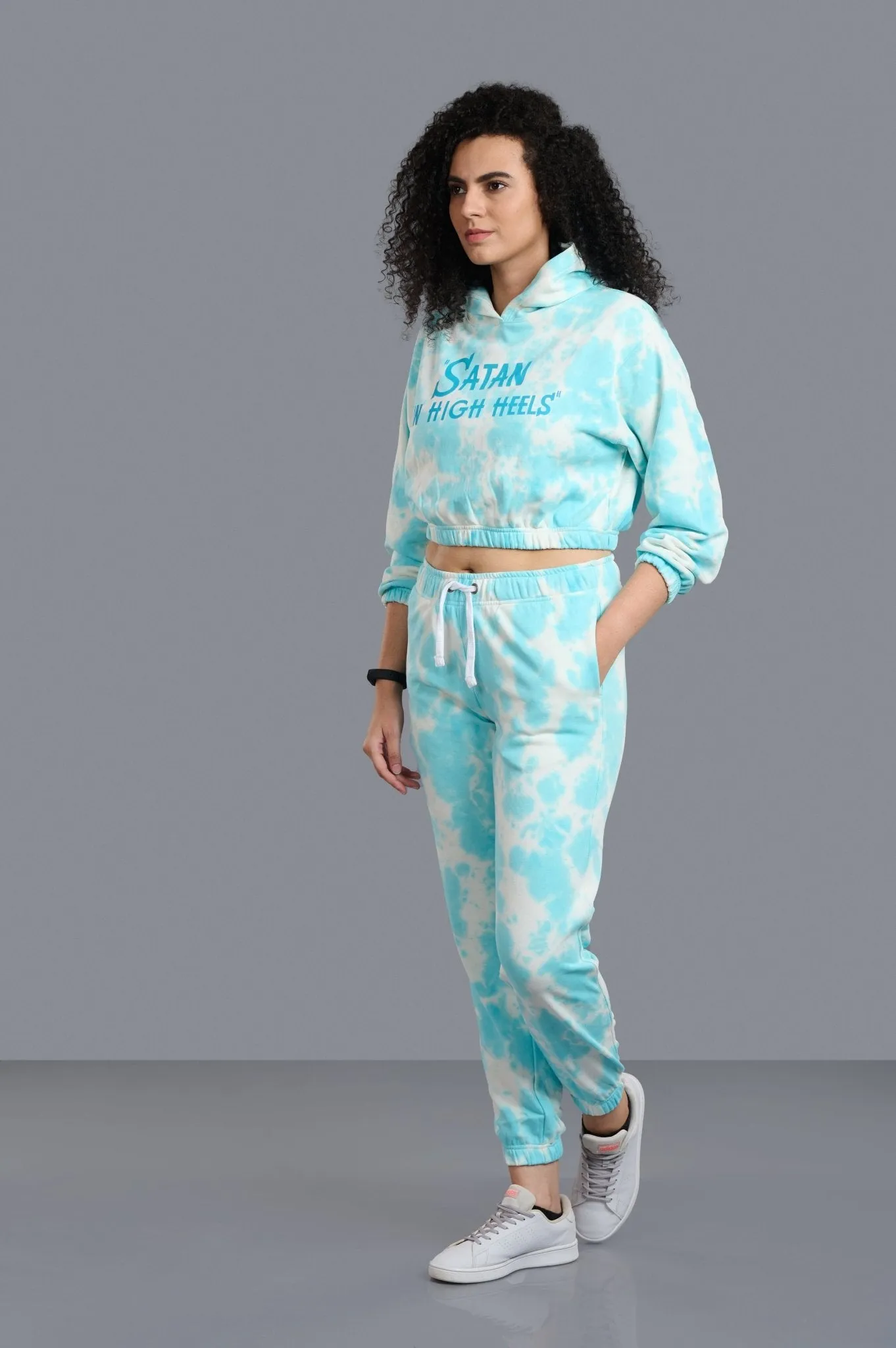 Satan In High Heels Sky Blue Co-ord Set for Women