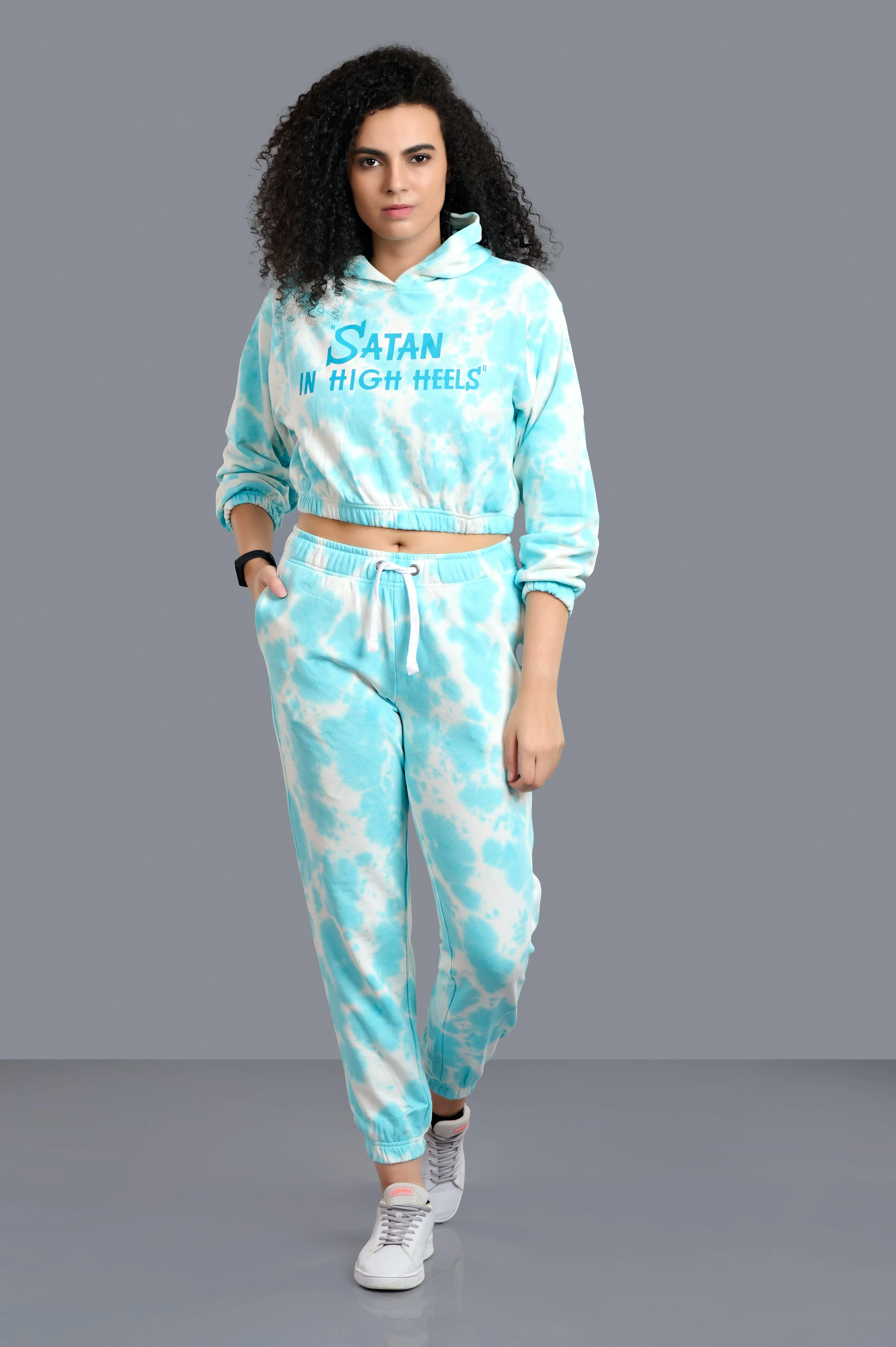 Satan In High Heels Sky Blue Co-ord Set for Women