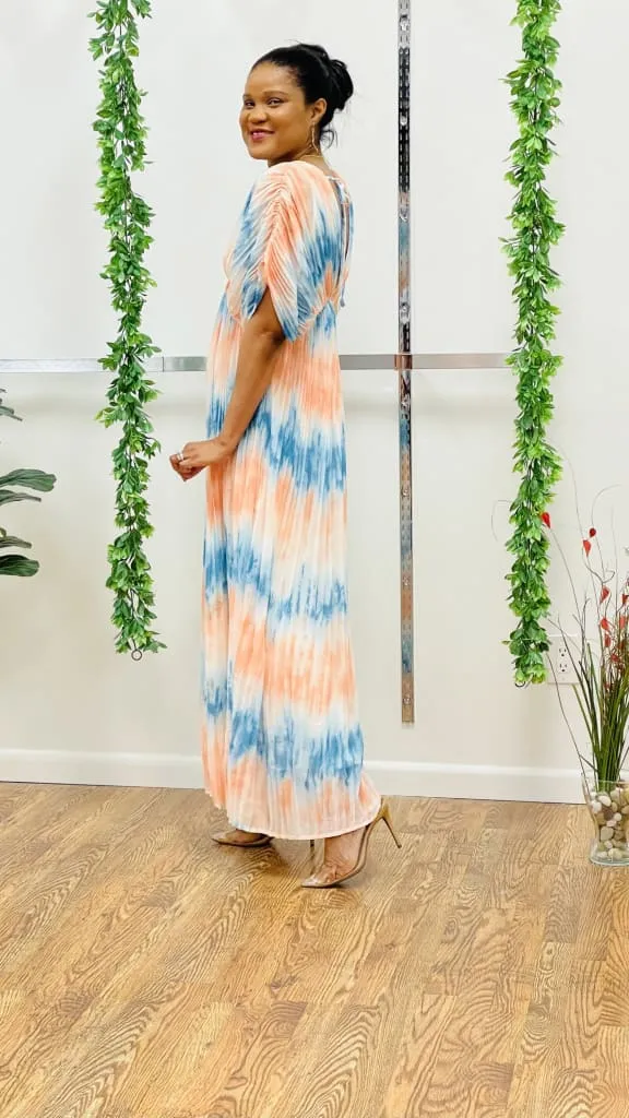 Sherry pleated maxi dress