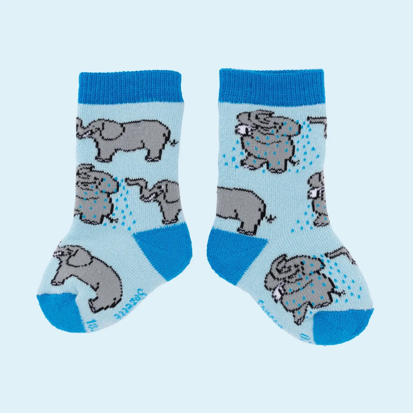 SHOWERING ELEPHANT BABY SOCKS