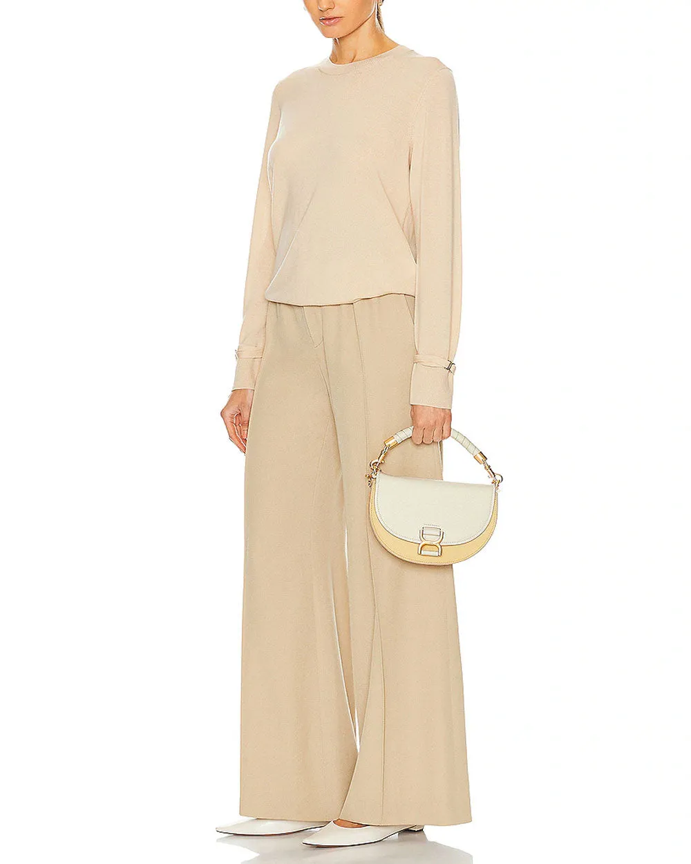 Small Marcie Top Handle Bag in Misty Ivory