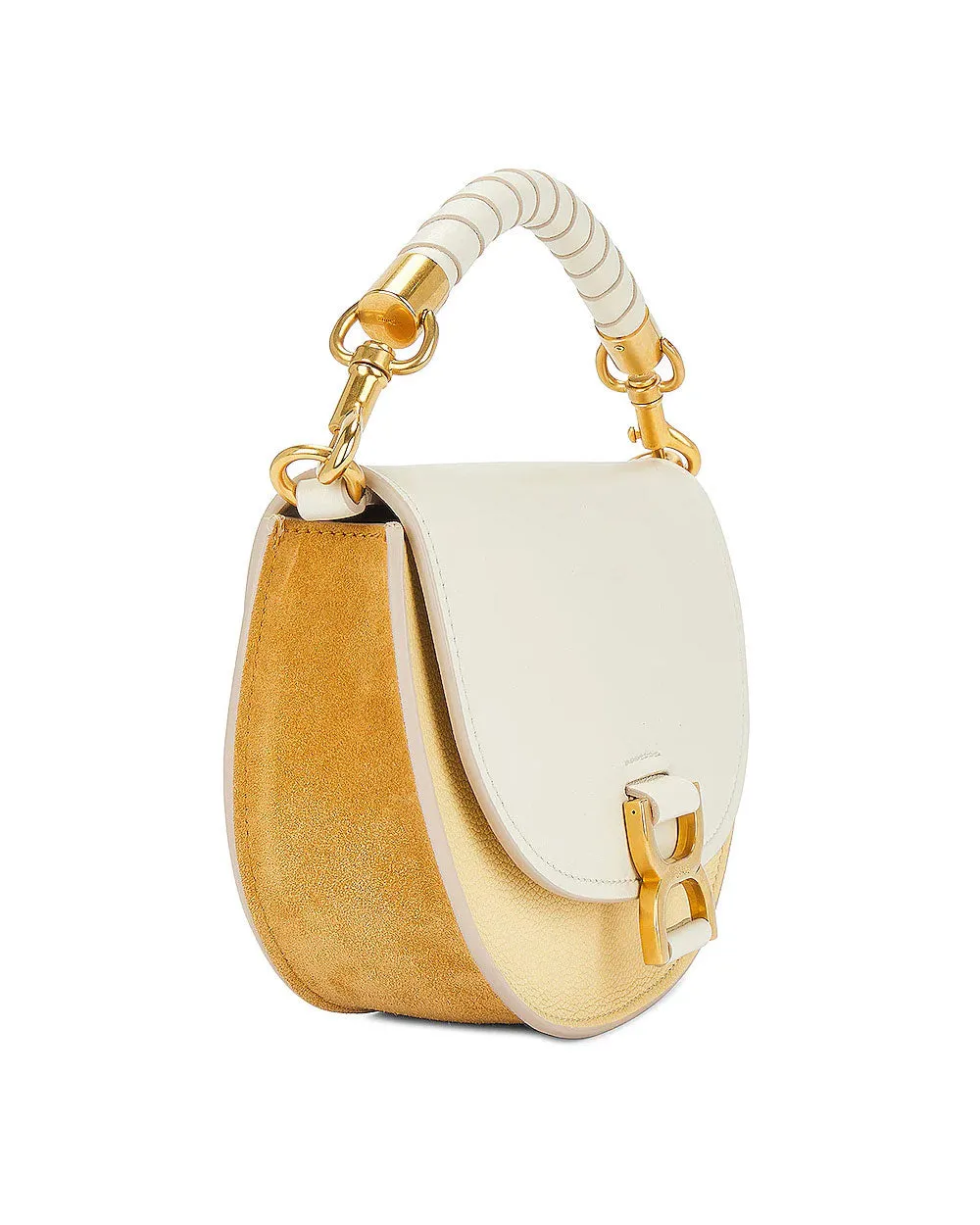 Small Marcie Top Handle Bag in Misty Ivory