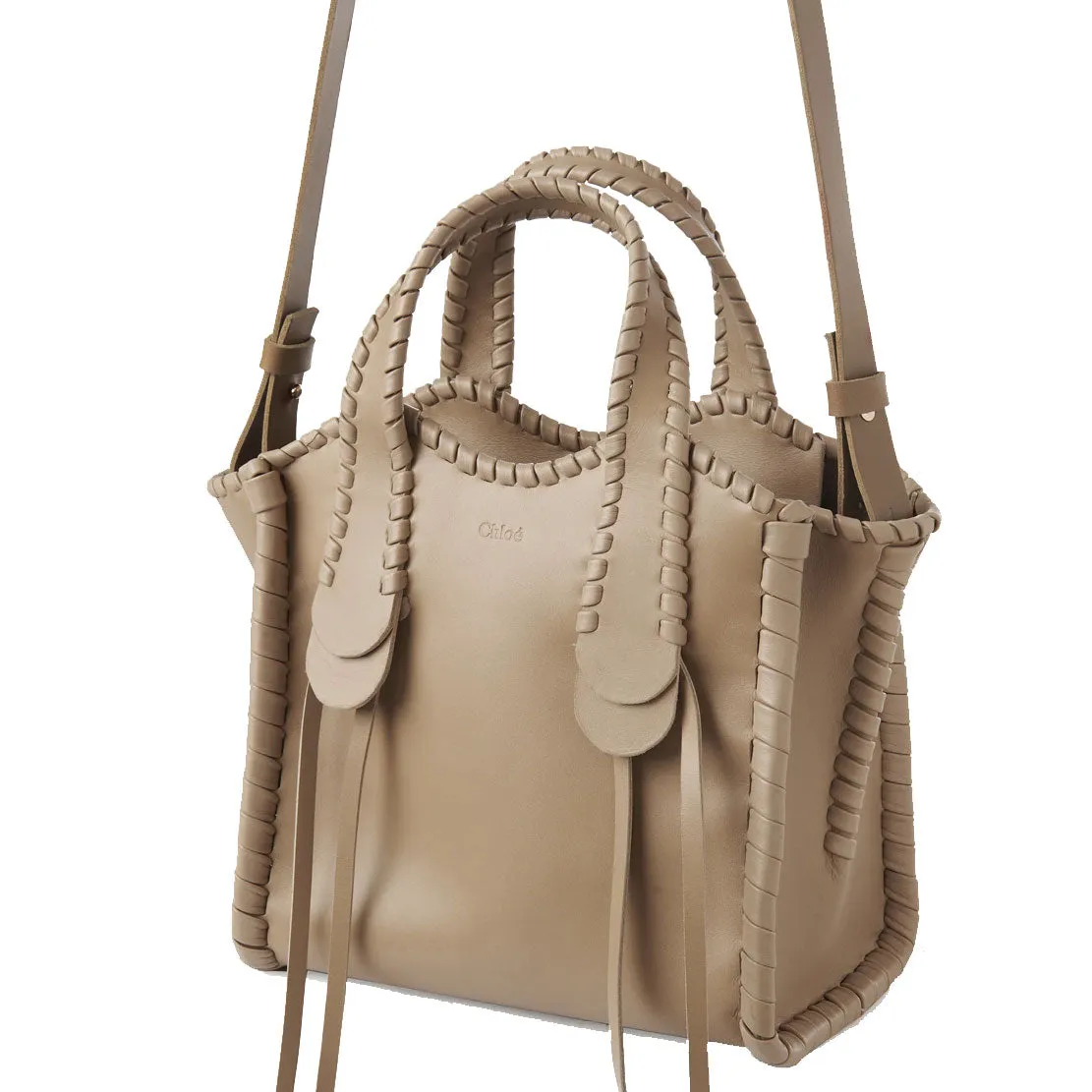 Small Mony Whipstitch Tote, Argil Brown