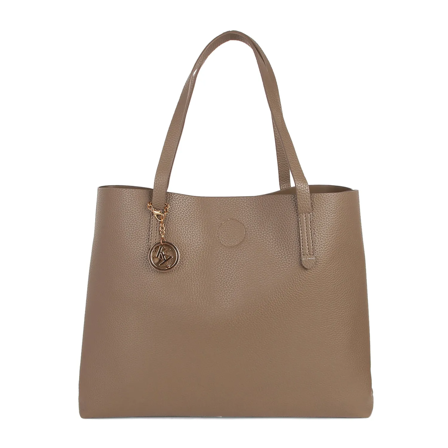 Snap Button Tote Handbag