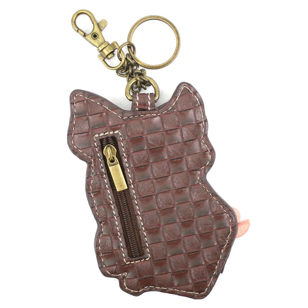 Spotted Pig Coin Purse and Key Chain in Pink