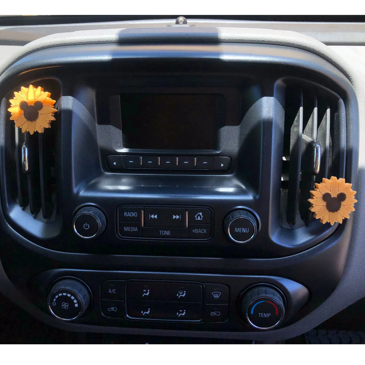 Sunflower Car Character Clip - Vent Decor / Holder - CLEARANCE