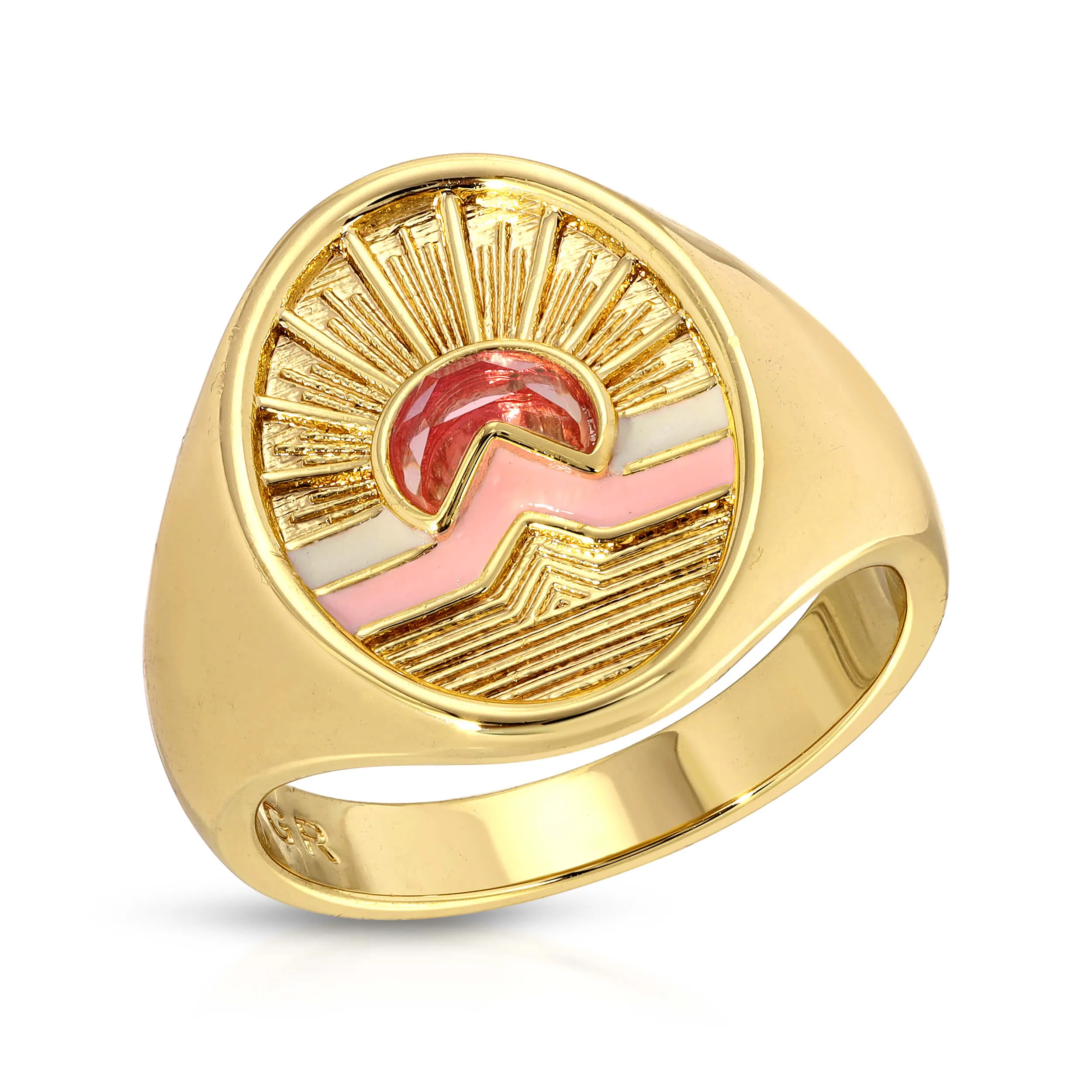 Tequila Sunrise Signet Ring - Sun