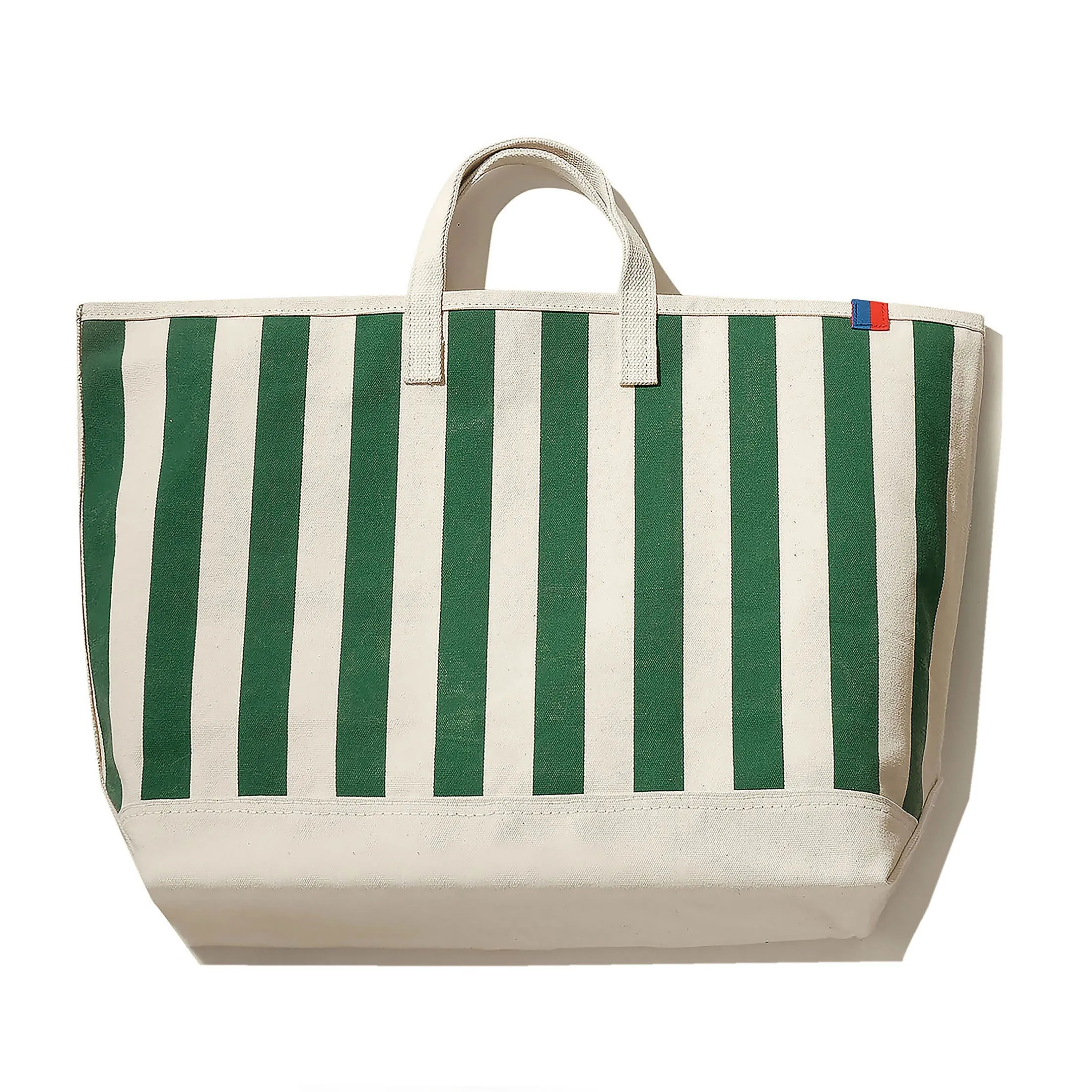 The All Over Striped Tote - Canvas/Green