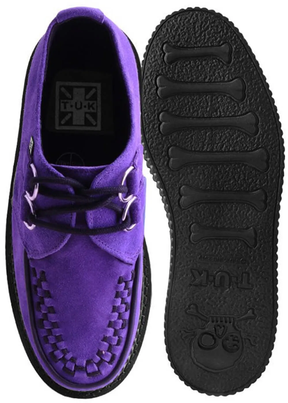 T.U.K Stratocreepers Suede Leather Platform Creepers Purple