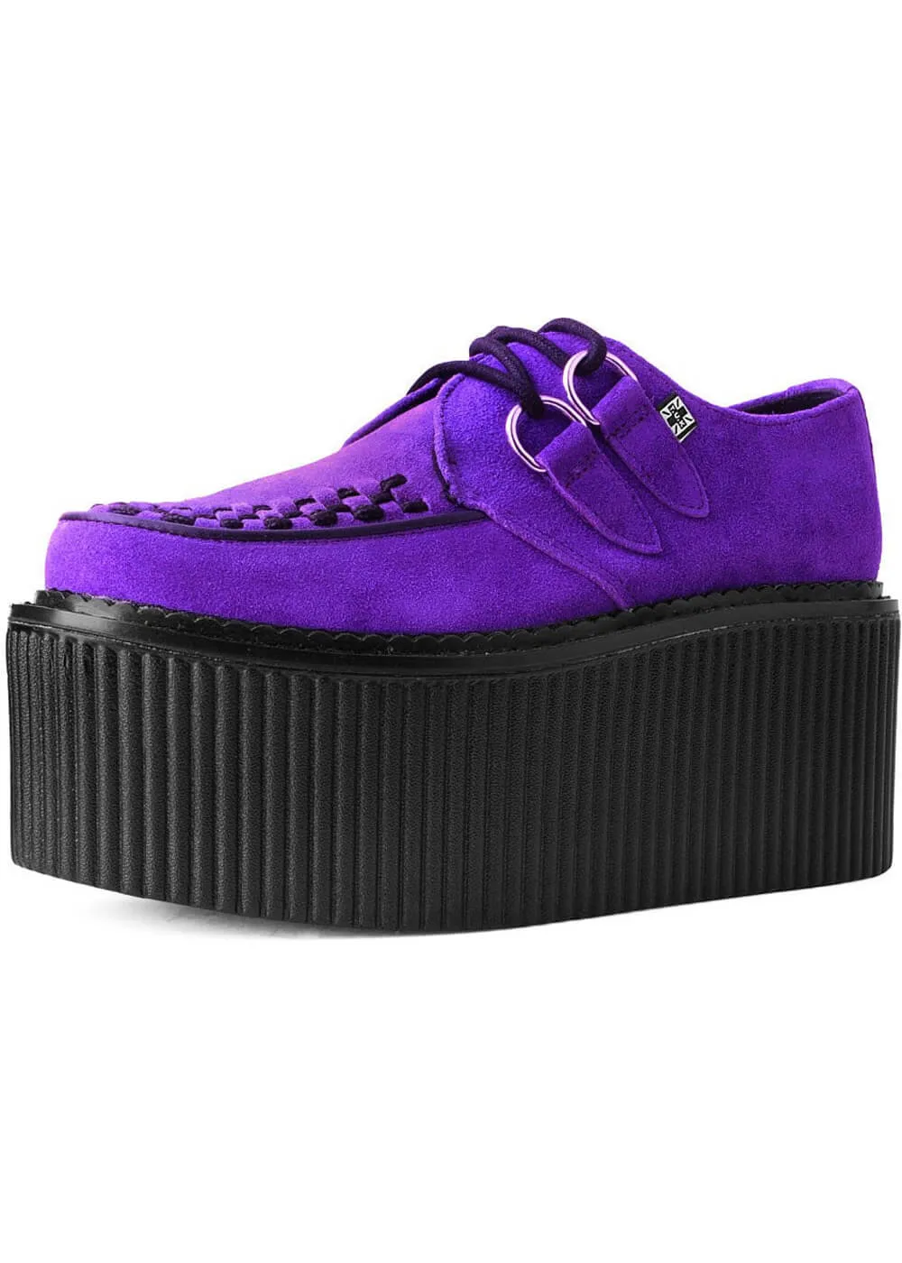 T.U.K Stratocreepers Suede Leather Platform Creepers Purple