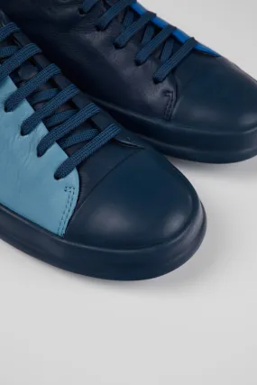 Twins Blue Leather Sneaker for Men