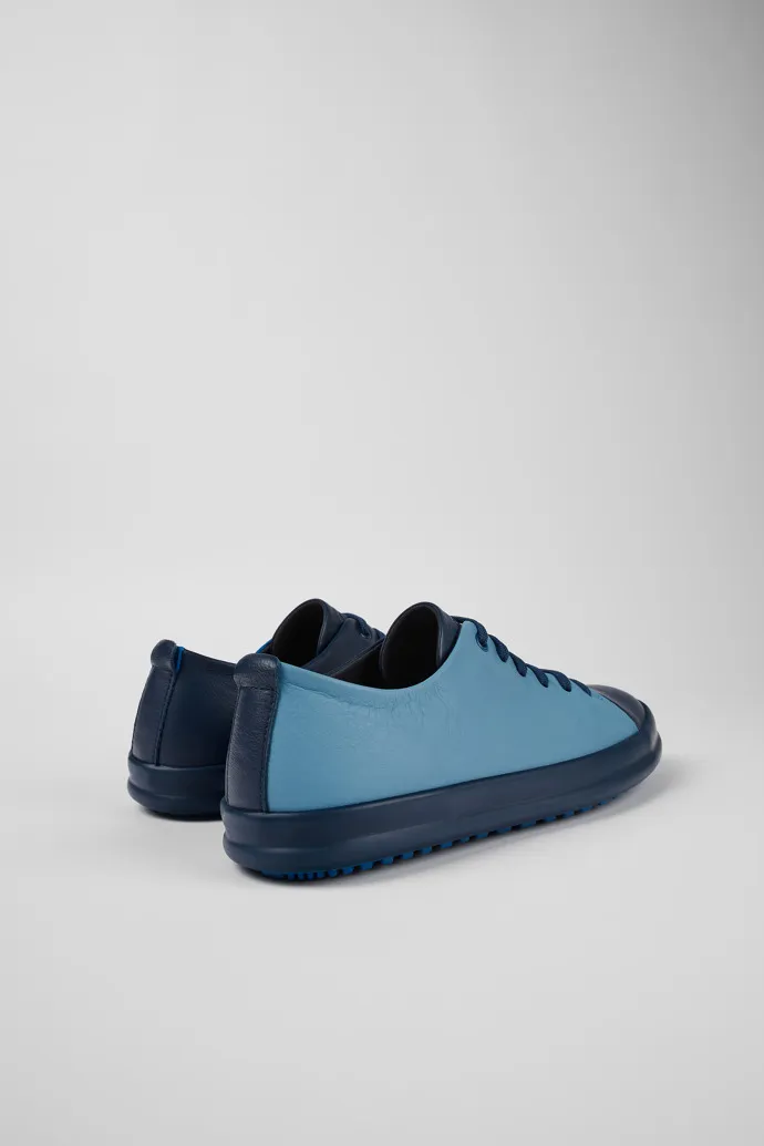 Twins Blue Leather Sneaker for Men