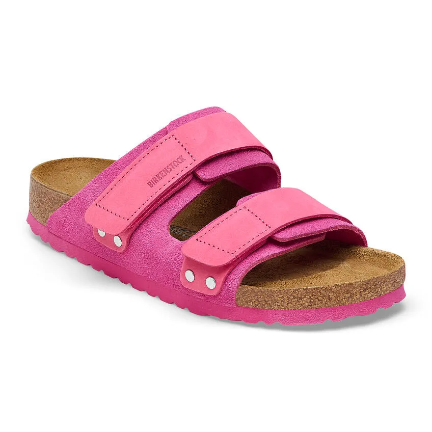 Uji Women - Fushia Tulip Suede Nubuck||Uji pour femmes - Suède nubuck fuchsia tulipe