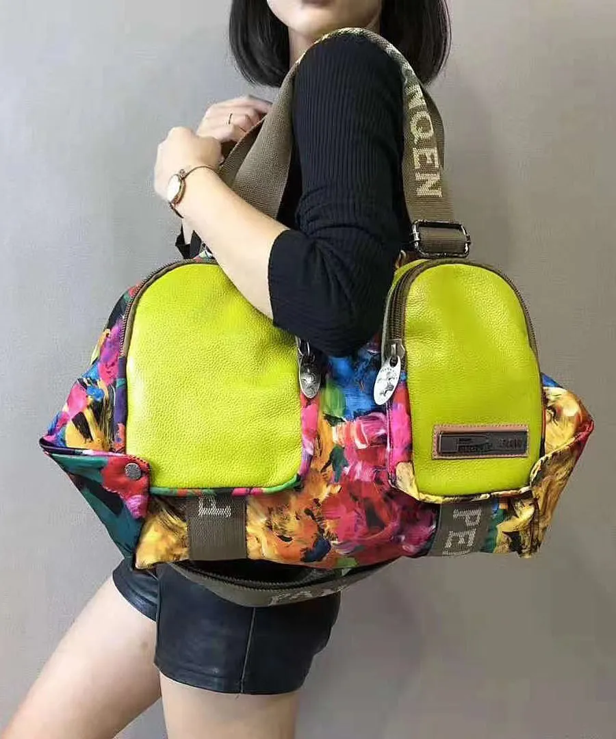 Versatile Casual Oversized Printed Patchwork Crossbody Bag ZX1041