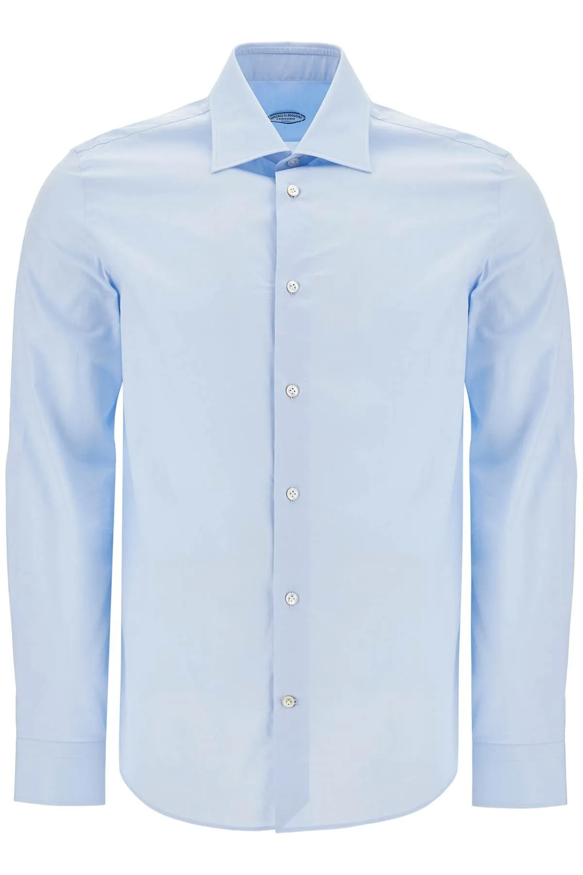 Vincenzo Di R Ugg Iero Slim Fit Twill Shirt For Men   Light Blue