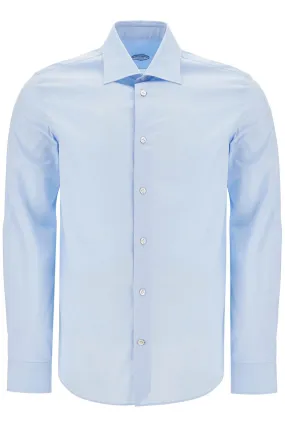 Vincenzo Di R Ugg Iero Slim Fit Twill Shirt For Men   Light Blue