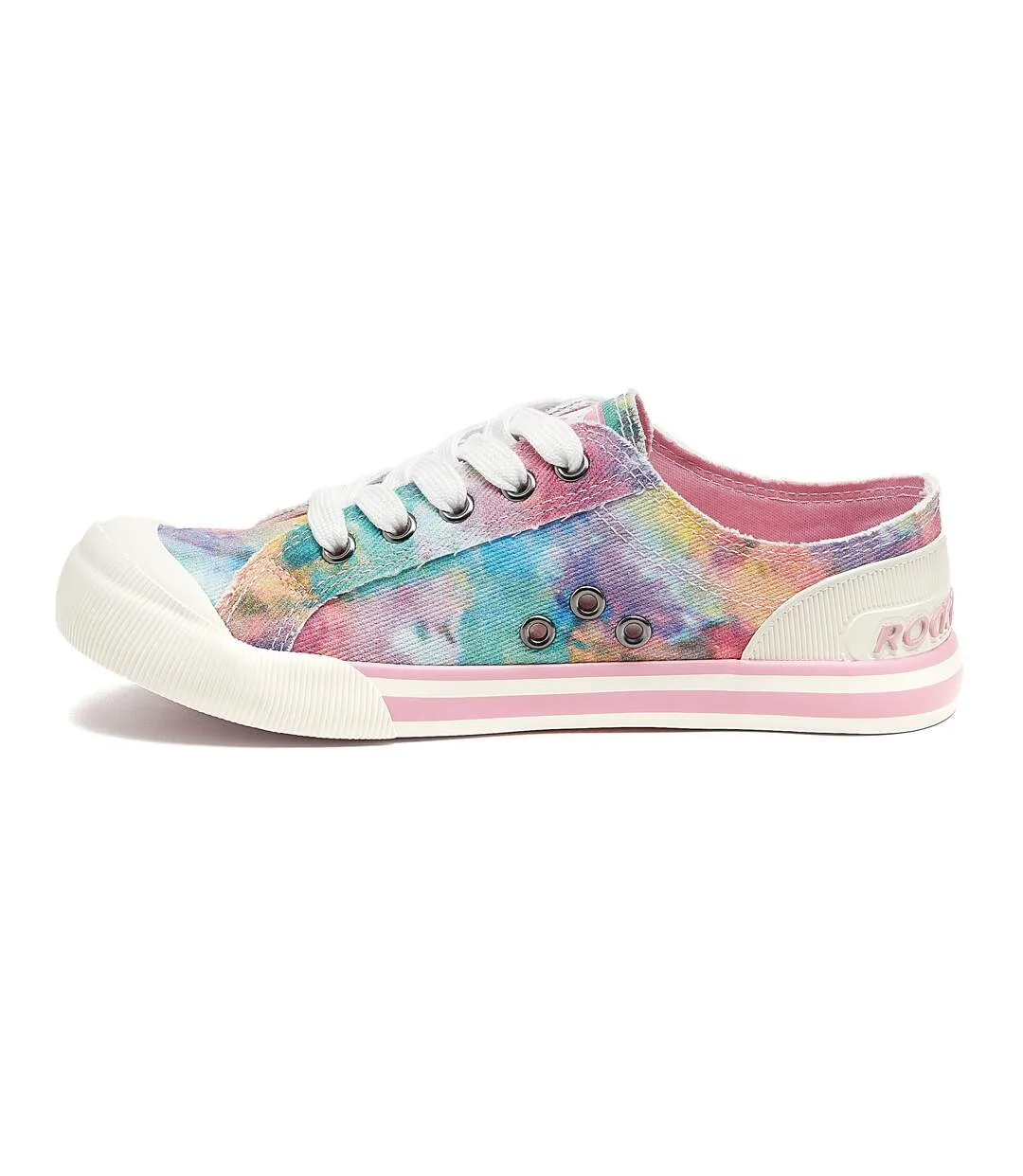 Womens/ladies jazzin candy tie dye casual shoes pink/multicoloured Rocket Dog