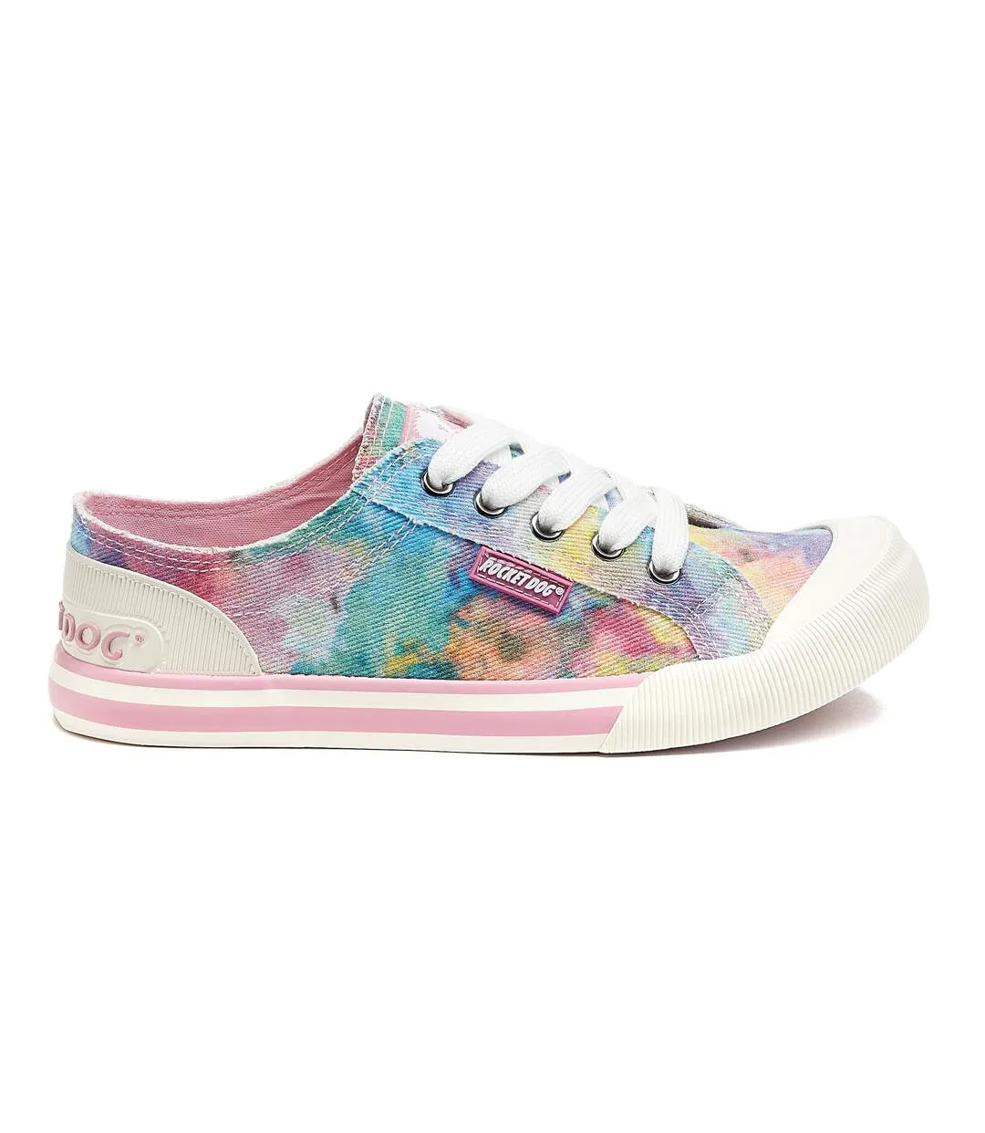 Womens/ladies jazzin candy tie dye casual shoes pink/multicoloured Rocket Dog